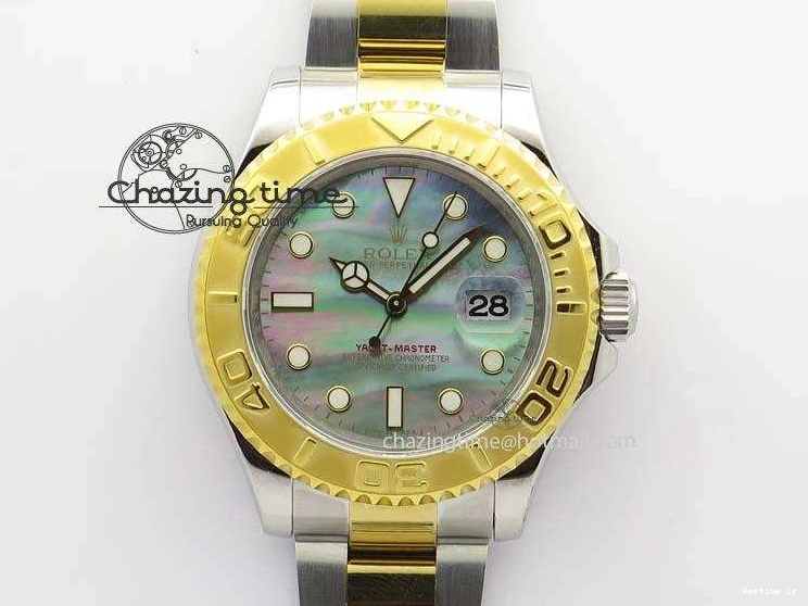1227 MultiPurpose Yacht-Master 116622 JF Best Edition SS YG Gray MOP Dial On Bracelet A 3863